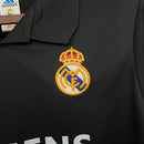Camiseta retro Adidas del Real Madrid Visitante II para hombre 02/03 - Camiseta de aficionado - Negra