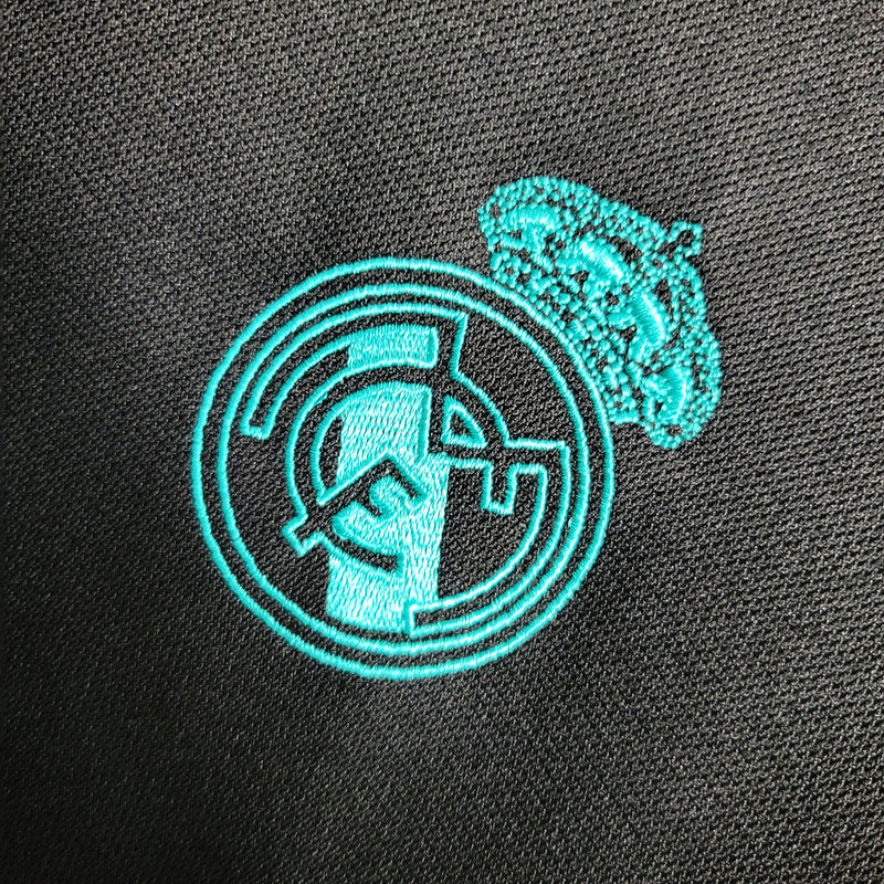 Camiseta retro de aficionado Adidas del Real Madrid II 17/18 para hombre - Azul marino