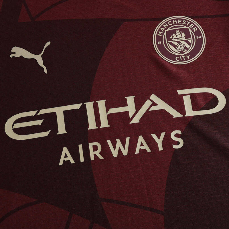 Camiseta de jugador del Manchester City Third III 24/25 para hombre - Borgoña