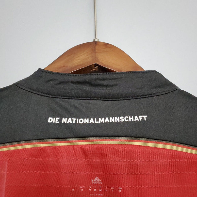 Camiseta retro de visitante de la selección alemana II 2014 de Adidas para hombre (roja y negra)