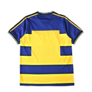 Camiseta retro de aficionado del Parma Home 01/02 para hombre - Azul y amarillo