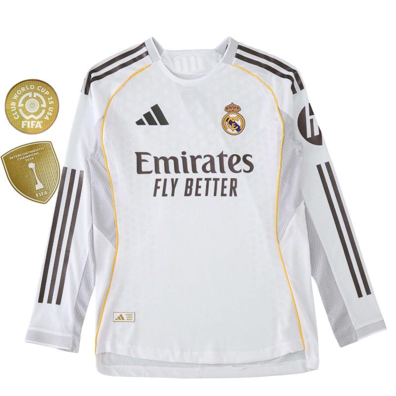 Camiseta de manga larga para hombre del Real Madrid 25/26 (local) - Blanca