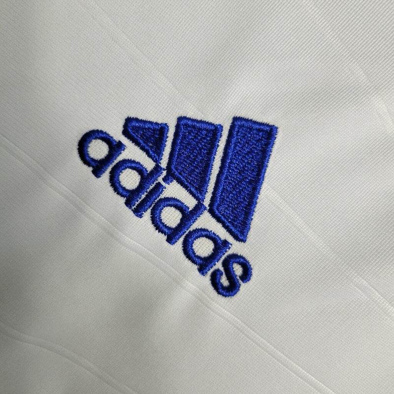Camiseta retro de manga larga para aficionado Adidas del Real Madrid I 10/11 para hombre - Blanca