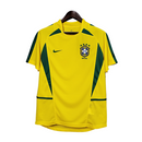 Camiseta retro de local de la selección brasileña 2002 para hombre - Amarilla