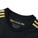 Camiseta de aficionado de México para hombre, color negro y dorado, para el Mundial 2025/26.