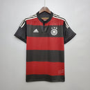 Camiseta retro de visitante de la selección alemana II 2014 de Adidas para hombre (roja y negra)