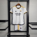 Camiseta y pantalón corto para niño del Real Madrid 23/24 I - Blanco