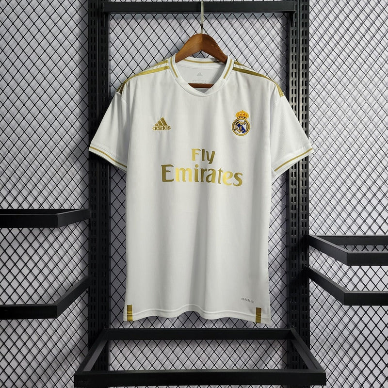 Camiseta retro de aficionado Adidas del Real Madrid I 18/19 para hombre - Blanca