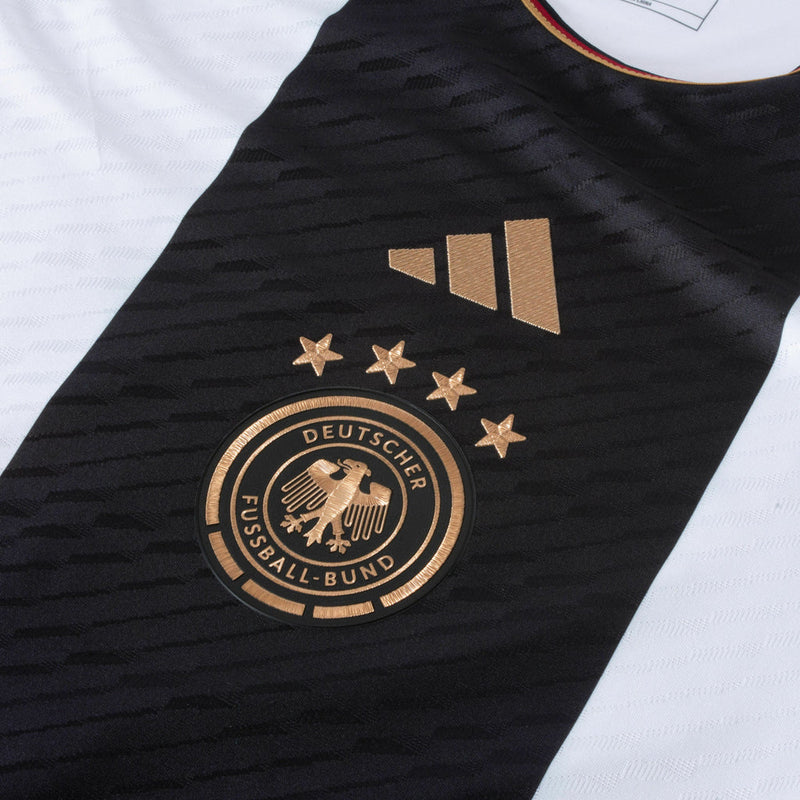 Camiseta Adidas de aficionado para hombre de la selección alemana local 22/23 (blanco y negro)