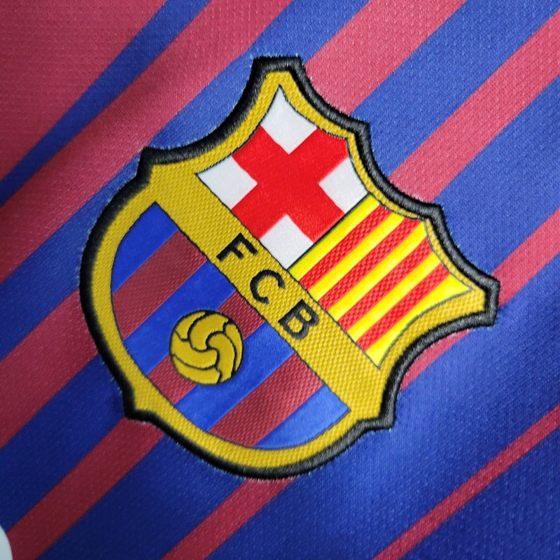 Camiseta retro de local del Barcelona 17/18 Nike para hombre - Azul rey y rojo