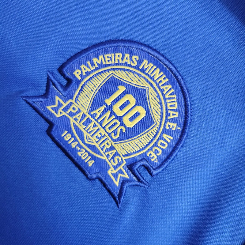 Camiseta retro Adidas para hombre del centenario del Palmeiras 14/15 - Azul y dorado