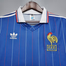 Camiseta Adidas de aficionado de Francia Retro I Home 1982 para hombre - Azul