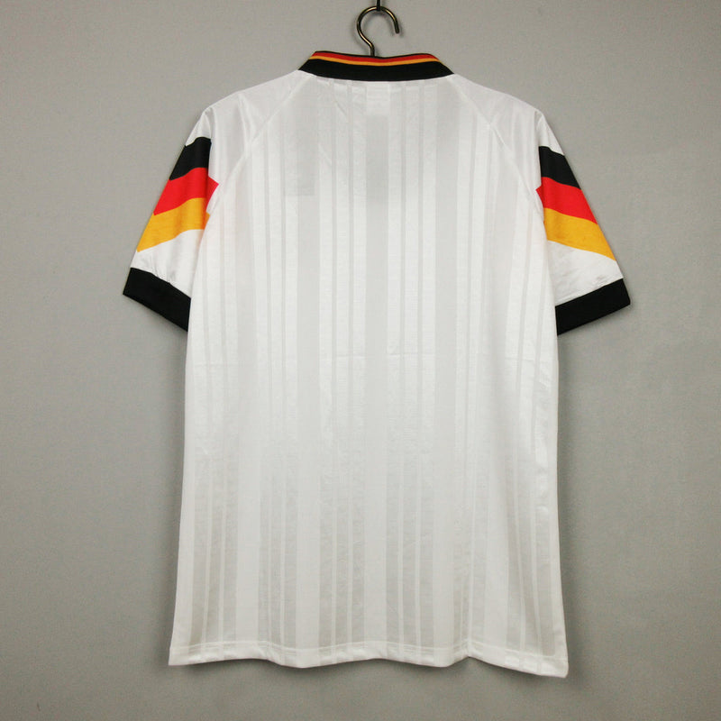 Camiseta retro de la selección alemana I Home 1992 Adidas para hombre - Blanca