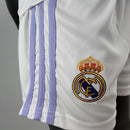 Camiseta y pantalón corto del Real Madrid 22/23 I para niño - Blanco