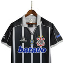 Camiseta de aficionado retro del Corinthians de la reserva de 1999 para hombre - Negra