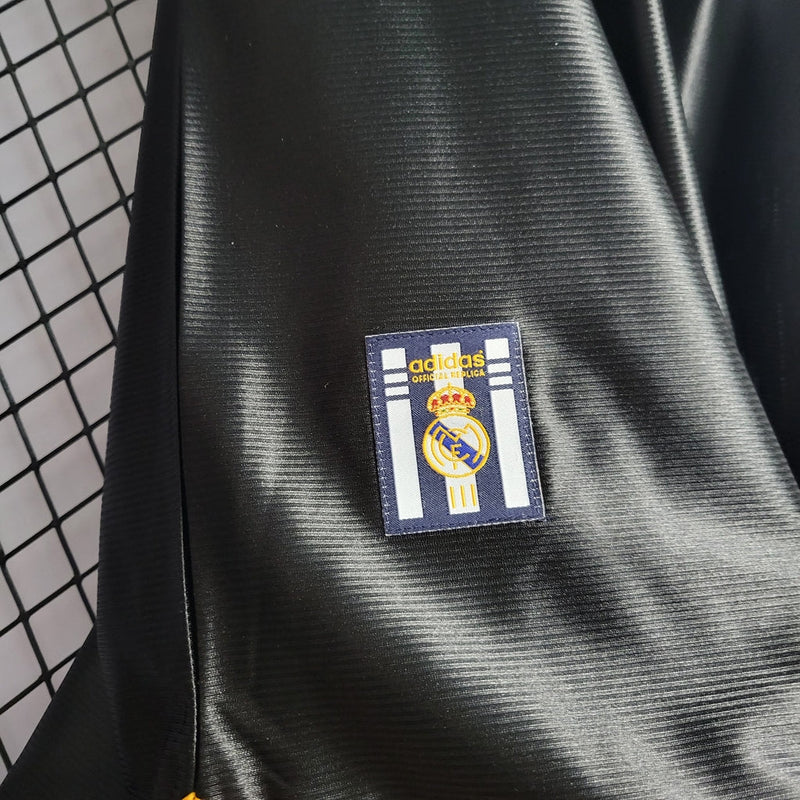 Camiseta retro de aficionado Adidas Real Madrid II 99/01 para hombre - Negra
