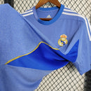 Camiseta retro de aficionado Adidas del Real Madrid II 13/14 para hombre - Azul