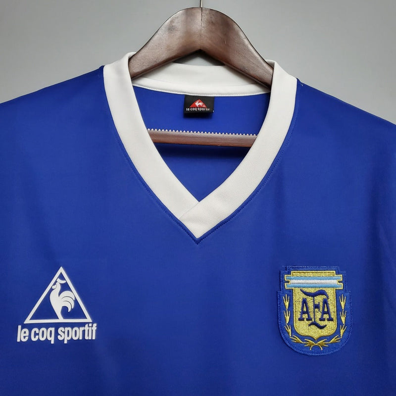 Camiseta retro Adidas de la selección argentina de 1986 - Azul