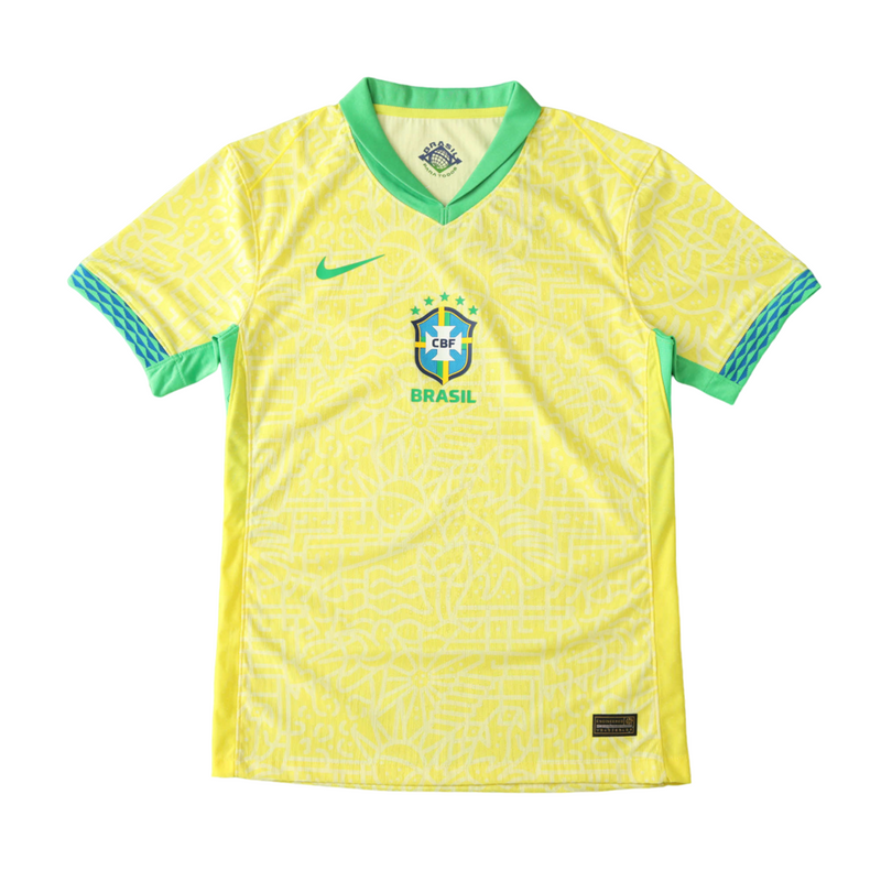 Camiseta Local de la Selección Nacional de Brasil I - 24/25 Jugador Masculino - Amarilla
