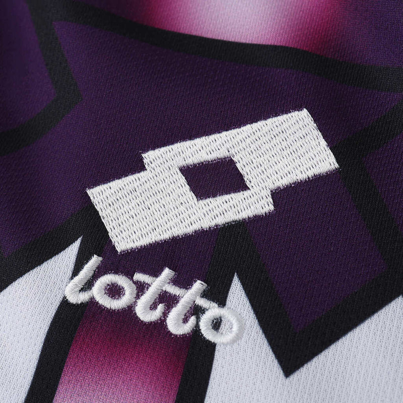 Camiseta retro de manga larga para aficionado de la Fiorentina Visitante II 92-93 para hombre - Blanco y morado