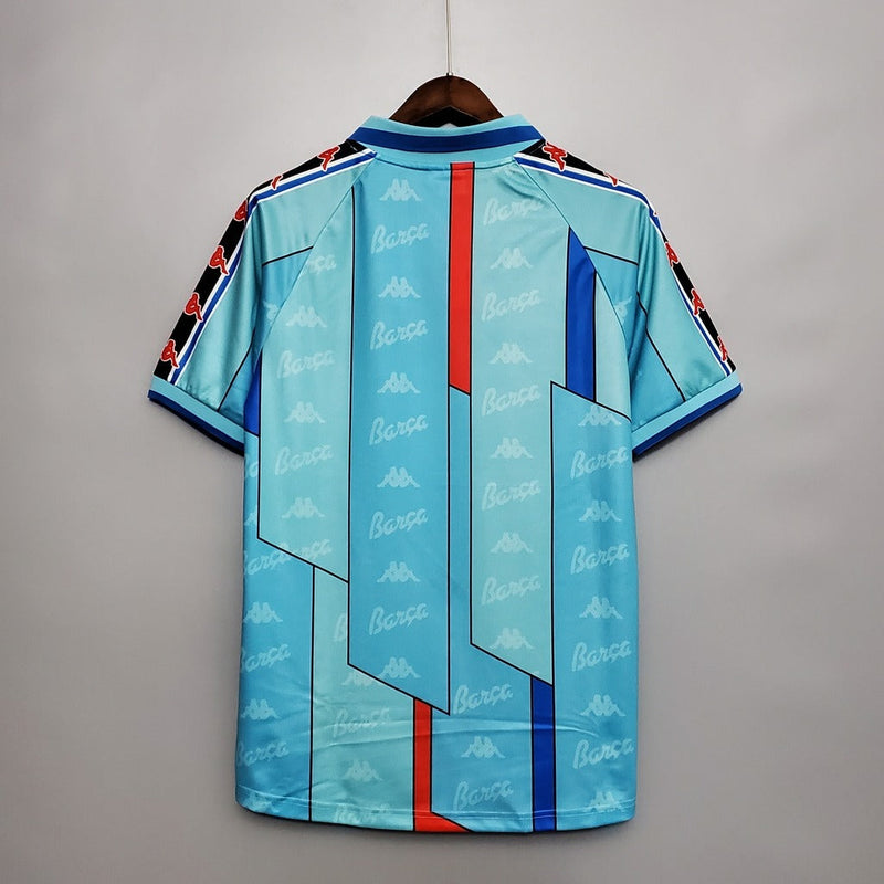 Camiseta retro de aficionado del Barcelona II 96/97 de Kappa para hombre - Verde