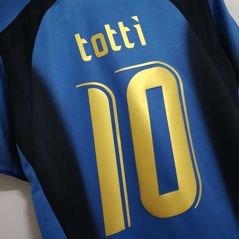 Camiseta retro de local de la selección nacional de Italia de Puma para hombre 2006 - Azul