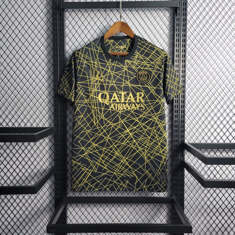 Camiseta de aficionado Jordan del PSG IIII 23/24 para hombre, color negro
