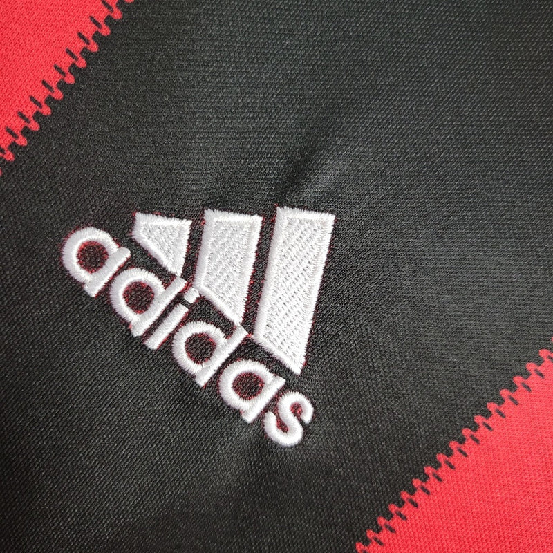 Camiseta retro local del Milan 10/11 Adidas Fan para hombre - Blanco y negro