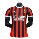 Camiseta local del Milan 24/25 - Jugador - Rojo y negro