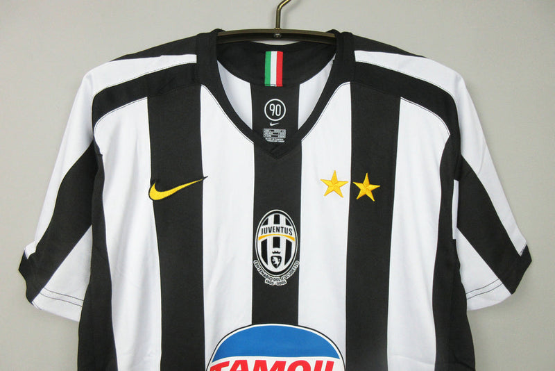 Camiseta retro local de la Juventus I 05/06 Nike Fan para hombre - Blanco y negro