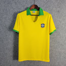 Camiseta retro 57/58 de la selección brasileña masculina - Amarilla