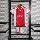 Camiseta y pantalón corto para niños del Ajax I 23/24 - Blanco y rojo