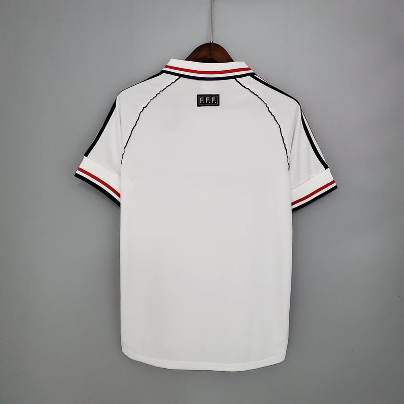 Camiseta Adidas de visitante de Francia Retro II 1998 para hombre - Blanca