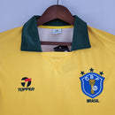 Camiseta retro de la selección brasileña de 1990 - Brasil I (hombre) - Amarilla y verde