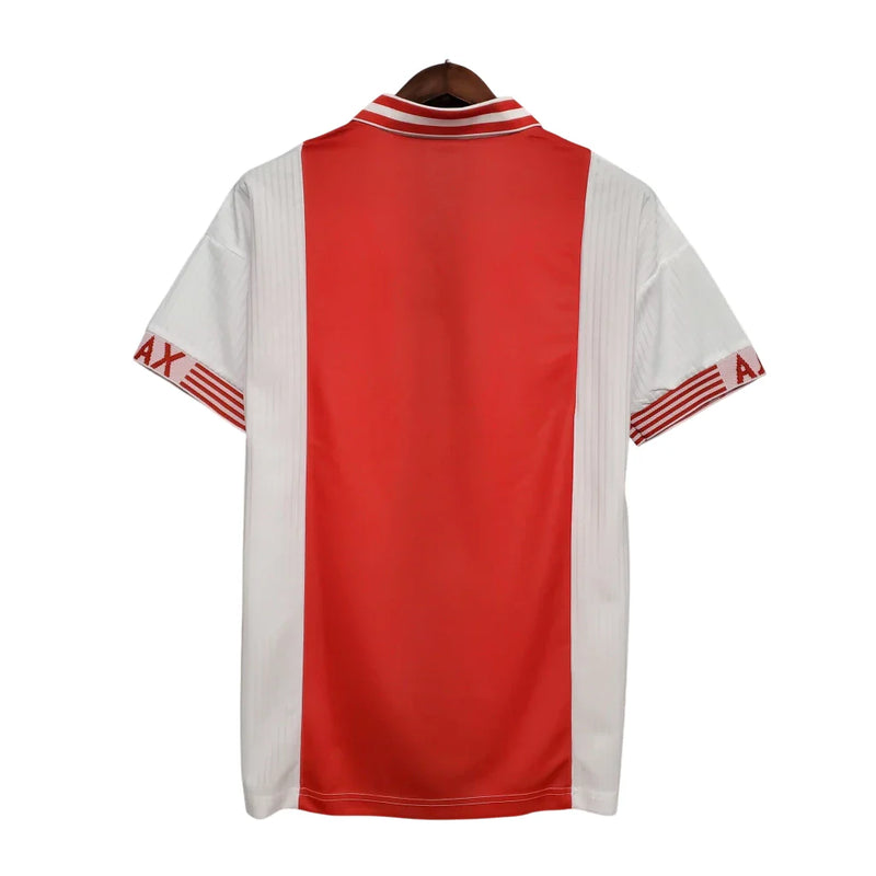 Camiseta retro de aficionado del Ajax 97/98 para hombre - Blanca y roja
