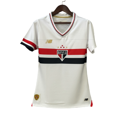Camiseta Adidas Sao Paulo Local/Visitante 25/26 para mujer - Blanca