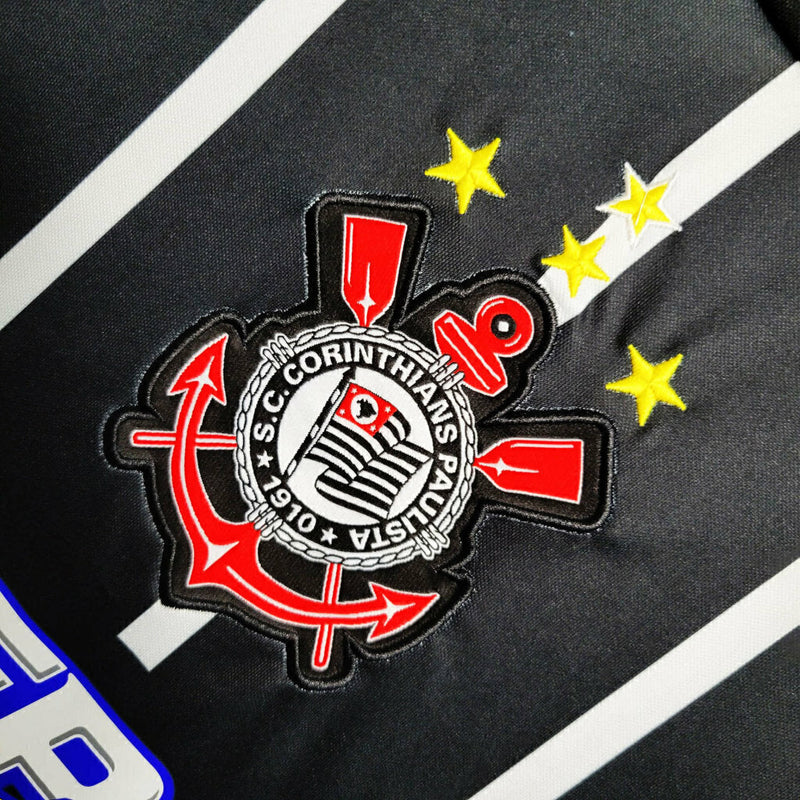 Camiseta retro de reserva del Corinthians 2004 - Negra