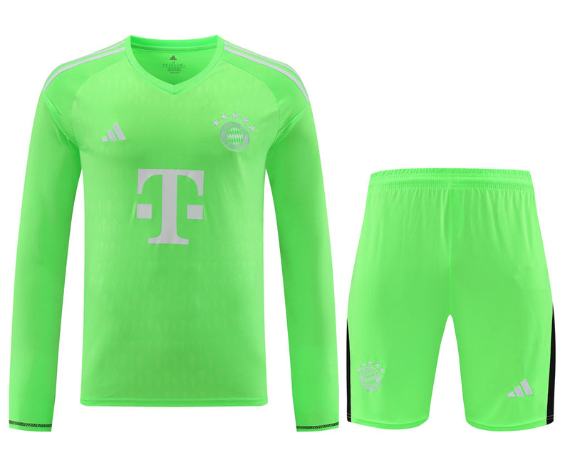 Conjunto de portero de manga larga del Bayern Múnich 23/24 para hombre - Verde (copia)