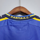 Camiseta retro de local del Parma 02/03 para hombre, color azul y amarillo