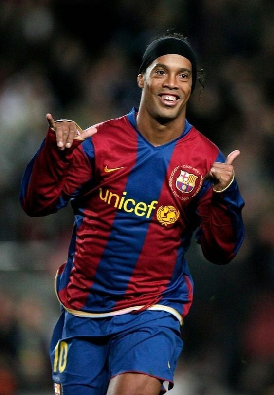 Camiseta retro de manga larga para aficionado del Barcelona Home 07/08 Nike para hombre - Azul y granate