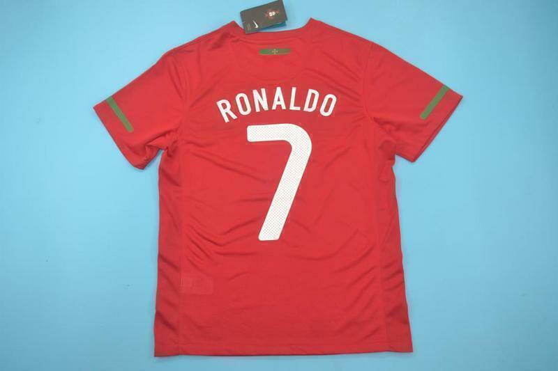 Camiseta retro de local de la selección nacional de Portugal 2010 para hombre - Roja