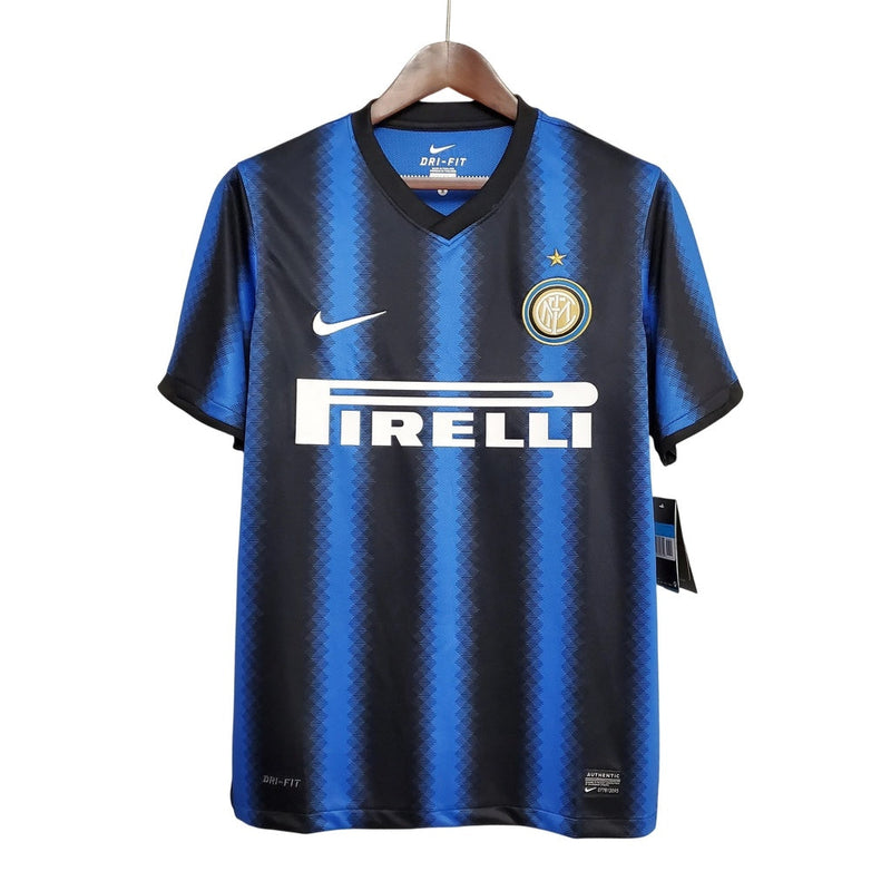 Camiseta retro de local del Inter de Milán 10/11 Nike para hombre - Azul y negro