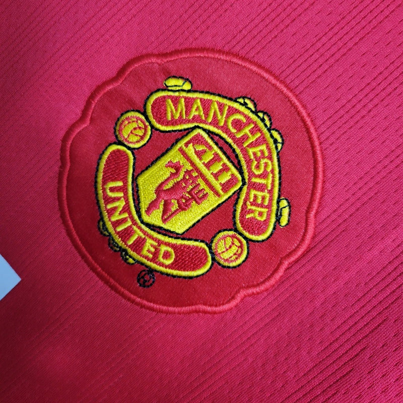 Camiseta retro de manga larga Nike para hombre del Manchester United 08/09 - Rojo