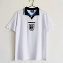 Camiseta retro de local de la selección nacional de Inglaterra de 1996 para hombre - Blanca