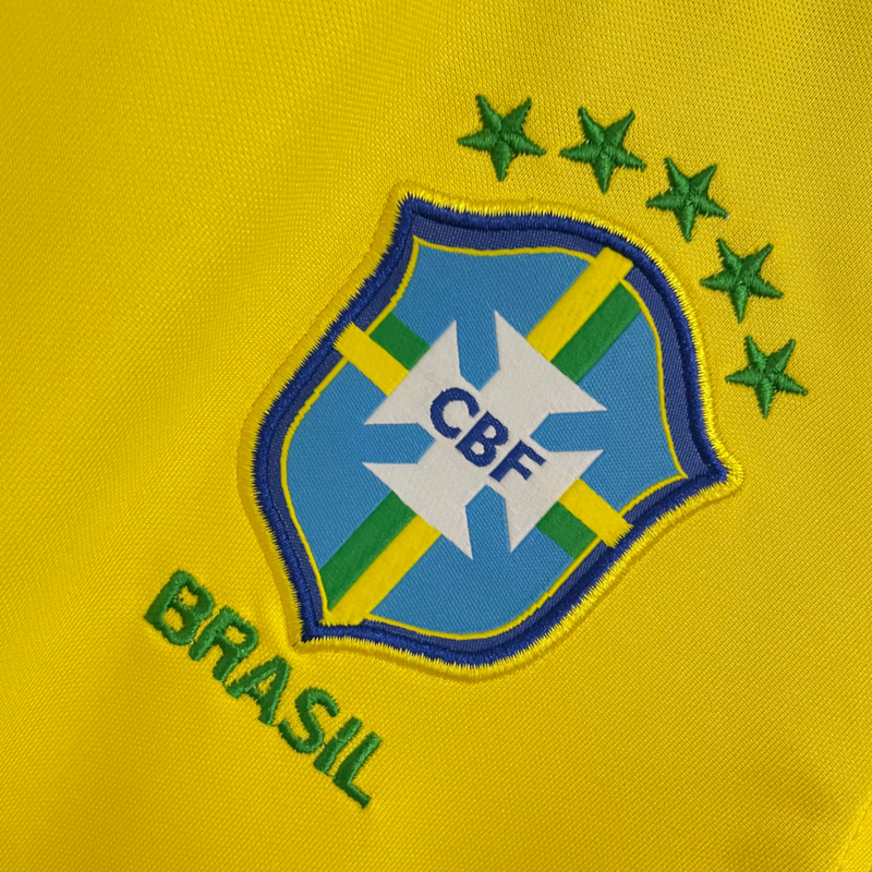 Camiseta Nike de local de la selección nacional de Brasil 20/21 para mujer - Amarilla