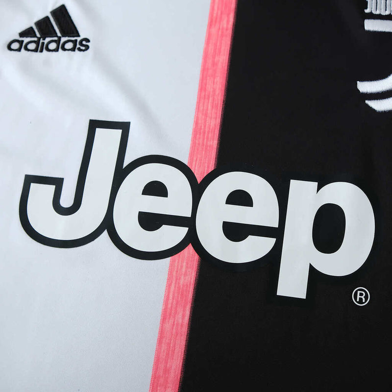 Camiseta retro de aficionado de la Juventus Home 19/20 para hombre - Blanco y negro