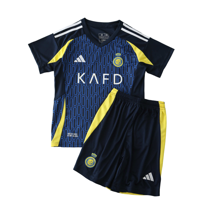 Camiseta y pantalón corto All-Nassr Reserve Away II 24/25 para niños - Azul