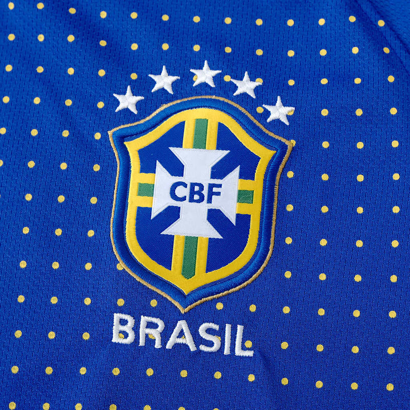 Camiseta retro de la selección brasileña - Reserva Brasil 2010 para hombre - Azul y amarillo