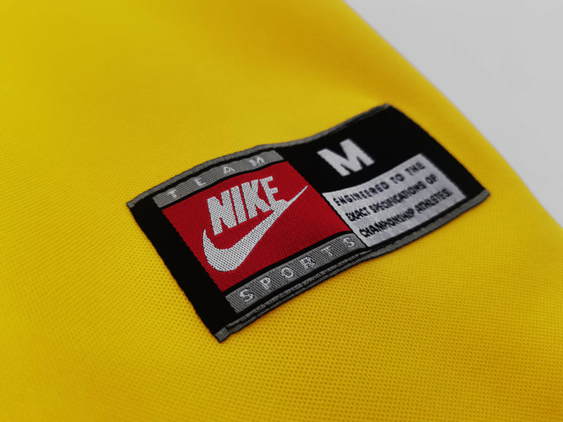 Camiseta retro de la selección brasileña - Camiseta de manga larga de Brasil 1998 para hombre - Amarilla