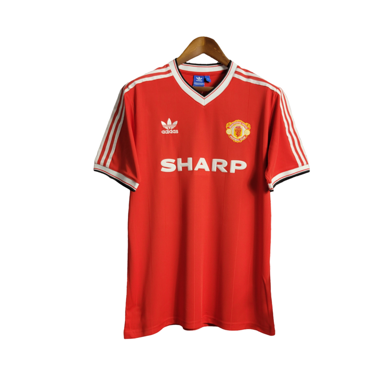 Camiseta Adidas de local del Manchester United I Retro 84 para hombre - Roja
